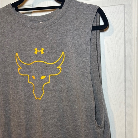 Under Armour Project Rock Sleeveless Grey Brahma Bull Tank Size XL - Picture 4 of 7